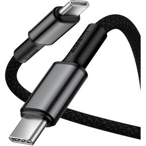 Kabel USB-C do USB-C Baseus High Density Braided, 100W, 1m (czarny)