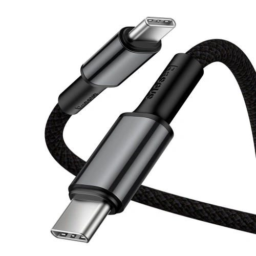Kabel USB-C do USB-C Baseus High Density Braided, 100W, 1m (czarny)