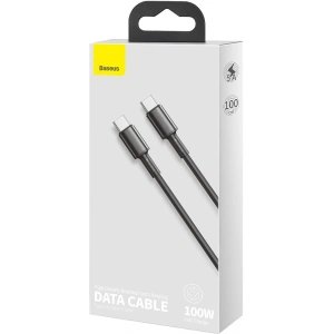 Kabel USB-C do USB-C Baseus High Density Braided, 100W, 1m (czarny)