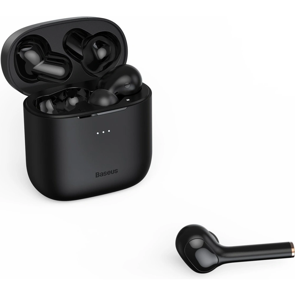 Wholesale Baseus Encok W06 TWS headphones, Bluetooth 5.0, aptX, inductive charging (black) - BSU2030BLK - {ean13} - Hurt