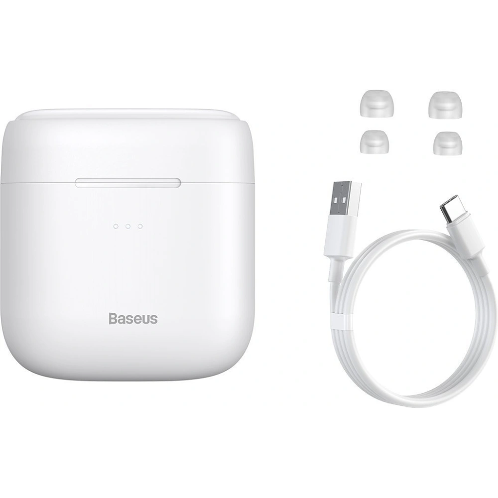Hurtownia GSM - Słuchawki TWS Baseus Encok W06, Bluetooth 5.0, aptX, ładowanie indukcyjne (białe) - BSU2031WHT - {ean13} - Hurt