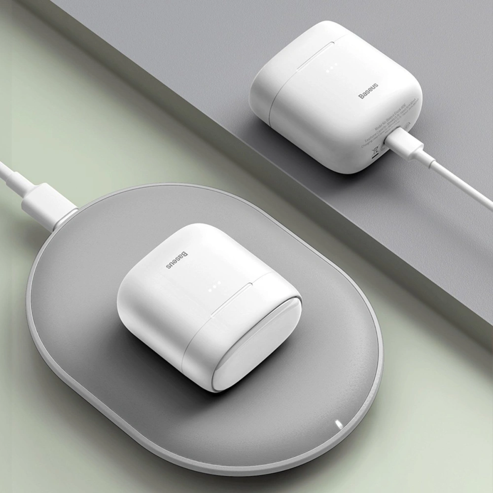 Hurtownia GSM - Słuchawki TWS Baseus Encok W06, Bluetooth 5.0, aptX, ładowanie indukcyjne (białe) - BSU2031WHT - {ean13} - Hurt