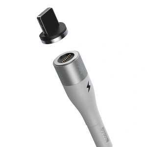 Kabel magnetyczny USB - Lightning Baseus Zinc 2.4A 1m (Biały)
