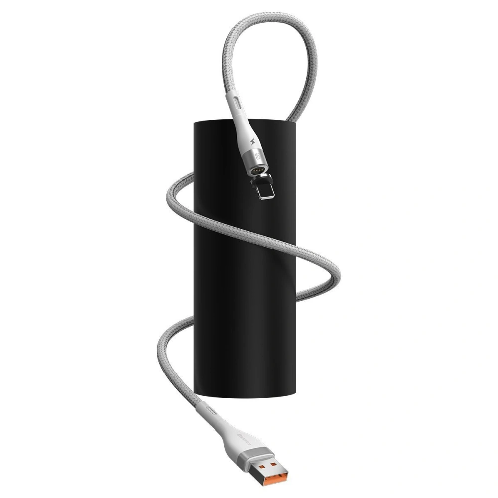 Hurtownia GSM - Kabel magnetyczny USB - Lightning Baseus Zinc 2.4A 1m (Biały) - BSU2032WHT - {ean13} - Hurt