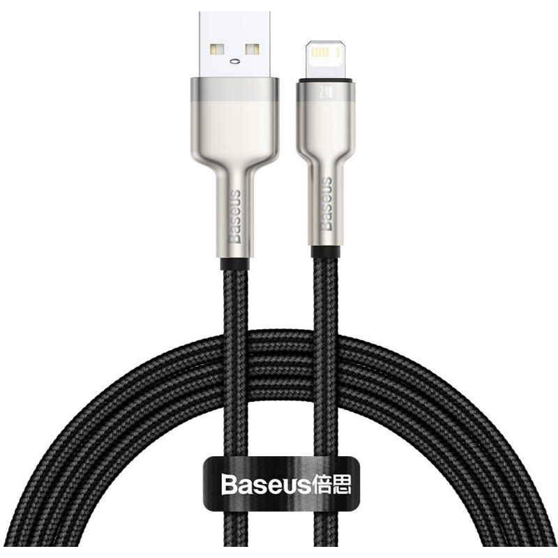 Hurtownia Baseus - 6953156202245 - BSU2036BLK - Kabel USB do Lightning Baseus Cafule, 2.4A, 1m (czarny) - B2B homescreen