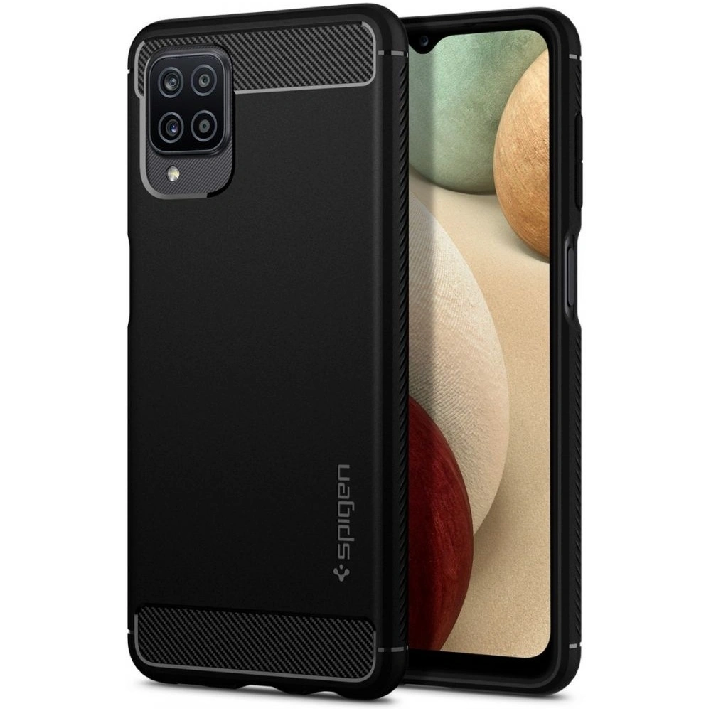Hurtownia GSM - Etui Spigen Rugged Armor Samsung Galaxy A12 Matte Black - SPN1481BLK - {ean13} - Hurt