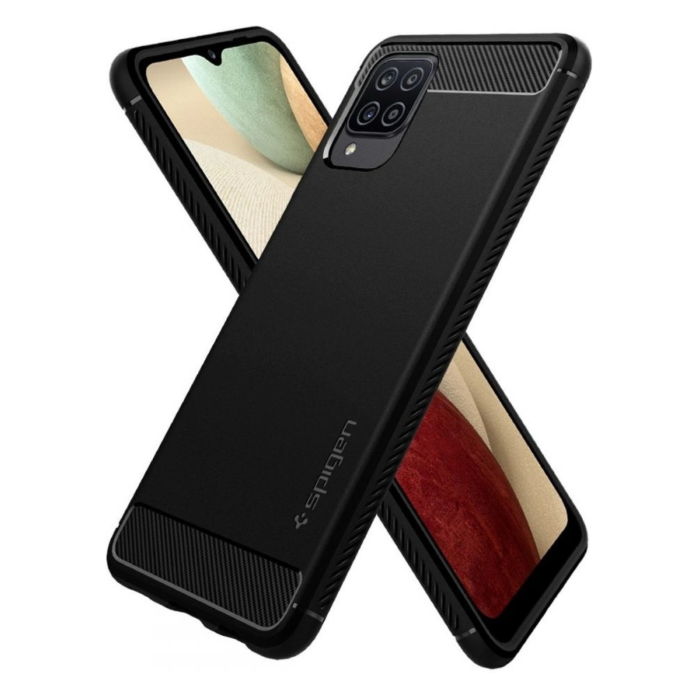 Wholesale Spigen Rugged Armor Samsung Galaxy A12 Matte Black - SPN1481BLK - {ean13} - Hurt