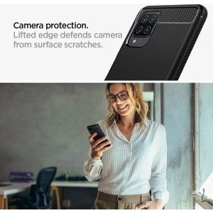 Hurtownia GSM - Etui Spigen Rugged Armor Samsung Galaxy A12 Matte Black - SPN1481BLK - {ean13} - Hurt