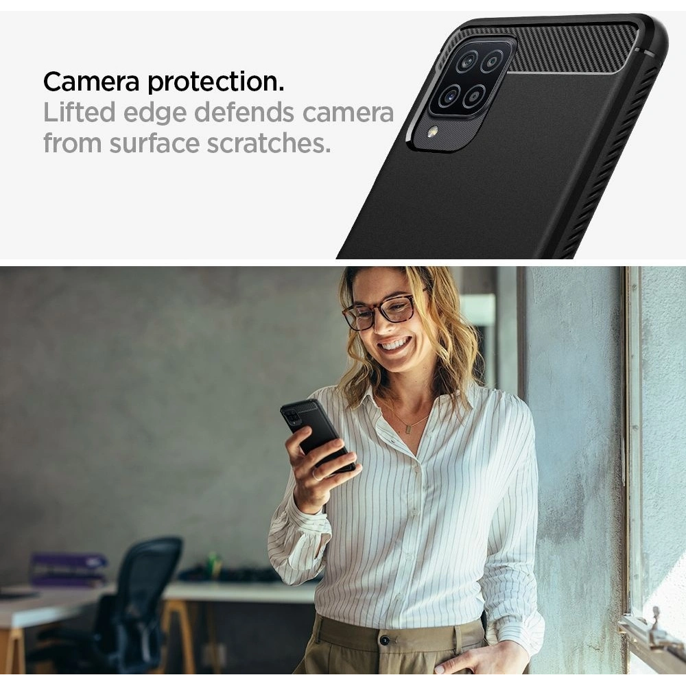 Hurtownia GSM - Etui Spigen Rugged Armor Samsung Galaxy A12 Matte Black - SPN1481BLK - {ean13} - Hurt