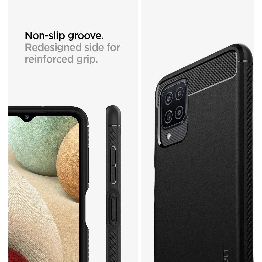 Hurtownia GSM - Etui Spigen Rugged Armor Samsung Galaxy A12 Matte Black - SPN1481BLK - {ean13} - Hurt