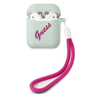 Hurtownia GSM - Etui Guess GUACA2LSVSBF Apple AirPods cover niebieski fuksja/blue fuschia Silicone Vintage - GUE867BLUFCS - {ean13} - Hurt