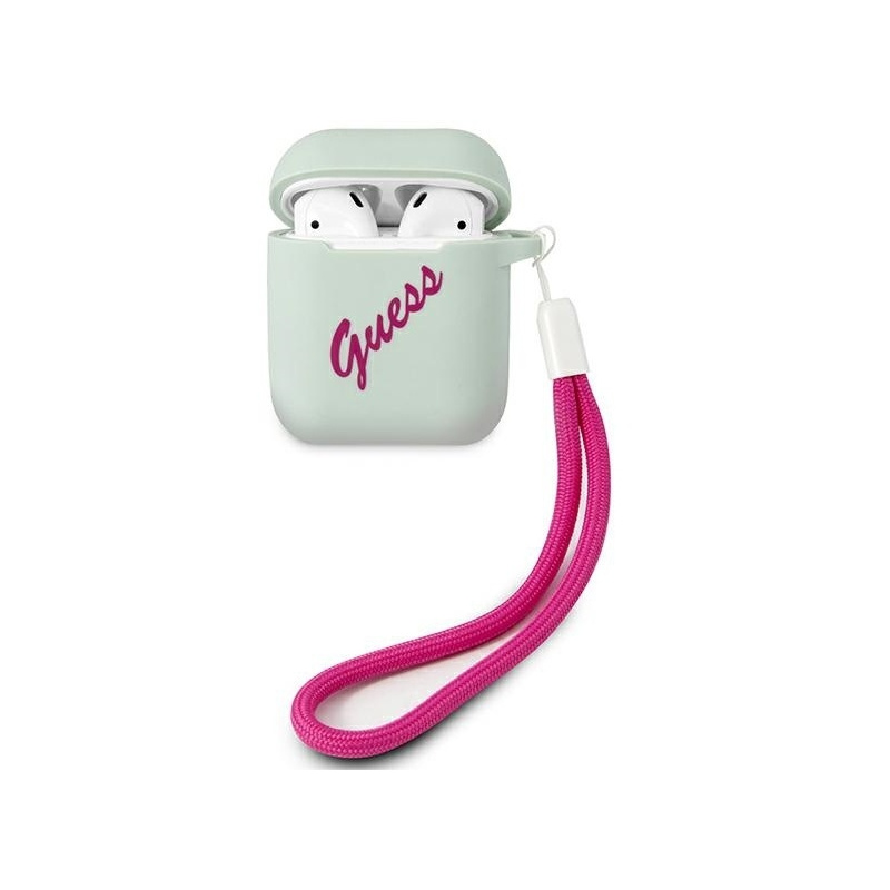 Guess Distributor - 3700740495476 - GUE867BLUFCS - Guess GUACA2LSVSBF Apple AirPods cover blue fuschia Silicone Vintage - B2B homescreen