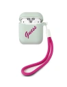 Guess GUACA2LSVSBF Apple AirPods cover blue fuschia Silicone Vintage