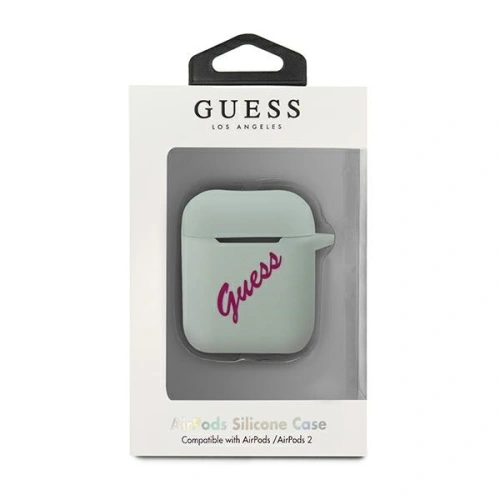 Etui Guess GUACA2LSVSBF Apple AirPods cover niebieski fuksja/blue fuschia Silicone Vintage