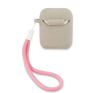 Hurtownia GSM - Etui Guess GUACA2LSVSGP Apple AirPods cover szaro różowy/grey pink Silicone Vintage - GUE868GRYPNK - {ean13} - Hurt