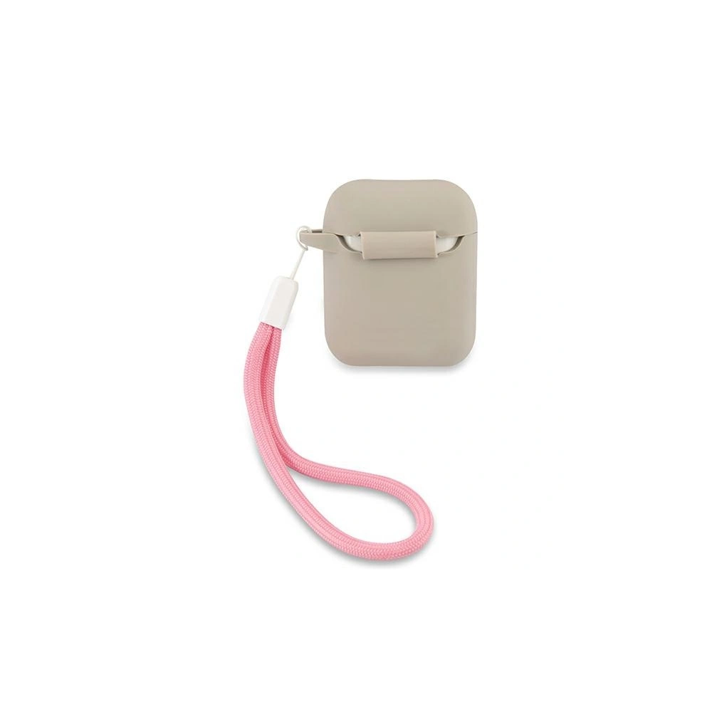 Hurtownia GSM - Etui Guess GUACA2LSVSGP Apple AirPods cover szaro różowy/grey pink Silicone Vintage - GUE868GRYPNK - {ean13} - Hurt