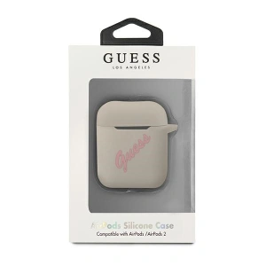 Hurtownia GSM - Etui Guess GUACA2LSVSGP Apple AirPods cover szaro różowy/grey pink Silicone Vintage - GUE868GRYPNK - {ean13} - Hurt