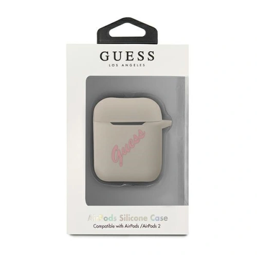 Etui Guess GUACA2LSVSGP Apple AirPods cover szaro różowy/grey pink Silicone Vintage