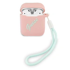 Hurtownia GSM - Etui Guess GUACA2LSVSPG Apple AirPods cover różowo zielony/pink green Silicone Vintage - GUE869PNKGRN - {ean13} - Hurt
