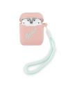 Etui Guess GUACA2LSVSPG Apple AirPods cover różowo zielony/pink green Silicone Vintage