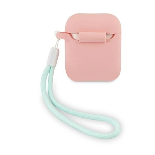 Etui Guess GUACA2LSVSPG Apple AirPods cover różowo zielony/pink green Silicone Vintage