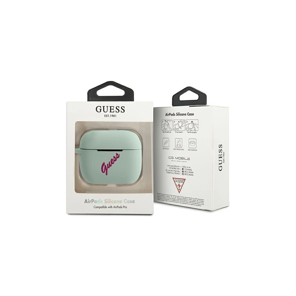 Hurtownia GSM - Etui Guess GUACAPLSVSBF Apple AirPods Pro cover niebieski fuksja/blue fuschia Silicone Vintage - GUE870BLUFCS - {ean13} - Hurt