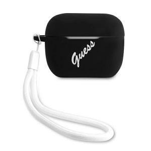 Etui Guess GUACAPLSVSBW Apple AirPods Pro cover czarno biały/black white Silicone Vintage
