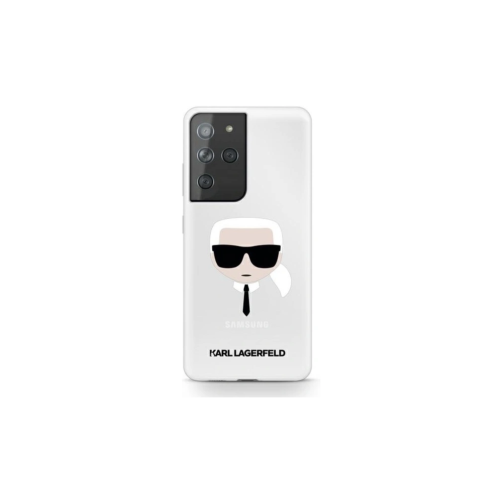 Karl Lagerfeld KLHCS21LKTR Samsung Galaxy S21 Ultra hardcase Transparent Karl`s Head