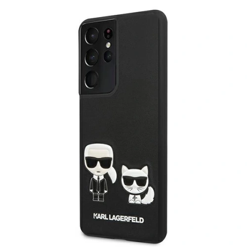 Etui Karl Lagerfeld KLHCS21LPCUSKCBK Samsung Galaxy S21 Ultra czarny/black hardcase Ikonik Karl & Choupette