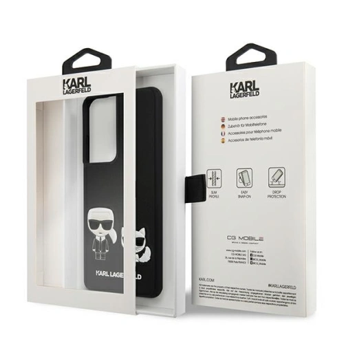Etui Karl Lagerfeld KLHCS21LPCUSKCBK Samsung Galaxy S21 Ultra czarny/black hardcase Ikonik Karl & Choupette