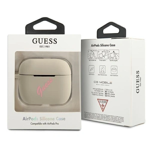 Etui Guess GUACAPLSVSGP Apple AirPods Pro cover szaro różowy/grey pink Silicone Vintage