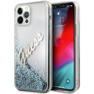 Hurtownia GSM - Etui Guess GUHCP12LGLVSBL Apple iPhone 12 Pro Max niebieski/blue hardcase Glitter Vintage Script - GUE874BLU - {ean13} - Hurt
