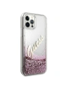 Wholesale Guess GUHCP12LGLVSPI Apple iPhone 12 Pro Max pink hardcase Glitter Vintage Script - GUE876PNK - {ean13} - Hurt