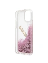 Wholesale Guess GUHCP12LGLVSPI Apple iPhone 12 Pro Max pink hardcase Glitter Vintage Script - GUE876PNK - {ean13} - Hurt