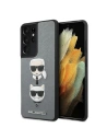 Etui Karl Lagerfeld KLHCS21LSAKICKCSL Samsung Galaxy S21 Ultra srebrny/silver hardcase Saffiano Ikonik Karl&Choupette Head