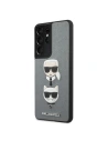 Hurtownia GSM - Etui Karl Lagerfeld KLHCS21LSAKICKCSL Samsung Galaxy S21 Ultra srebrny/silver hardcase Saffiano Ikonik Karl&Choupette Head - KLD447SLV - {ean13} - Hurt