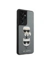 Hurtownia GSM - Etui Karl Lagerfeld KLHCS21LSAKICKCSL Samsung Galaxy S21 Ultra srebrny/silver hardcase Saffiano Ikonik Karl&Choupette Head - KLD447SLV - {ean13} - Hurt