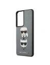 Hurtownia GSM - Etui Karl Lagerfeld KLHCS21LSAKICKCSL Samsung Galaxy S21 Ultra srebrny/silver hardcase Saffiano Ikonik Karl&Choupette Head - KLD447SLV - {ean13} - Hurt