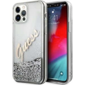 Hurtownia GSM - Etui Guess GUHCP12LGLVSSI Apple iPhone 12 Pro Max srebrny/silver hardcase Glitter Vintage Script - GUE877SLV - {ean13} - Hurt
