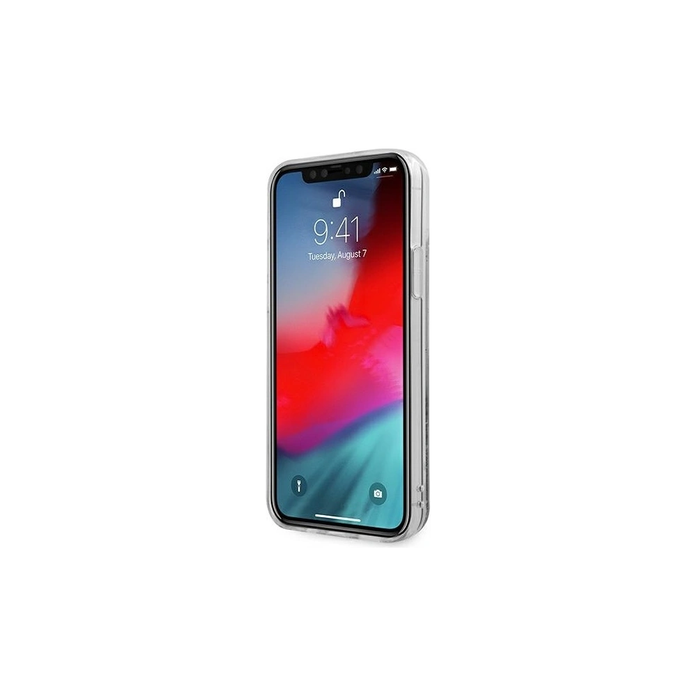 Wholesale Guess GUHCP12LGLVSSI Apple iPhone 12 Pro Max silver hardcase Glitter Vintage Script - GUE877SLV - {ean13} - Hurt