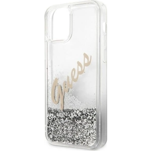 Hurtownia GSM - Etui Guess GUHCP12LGLVSSI Apple iPhone 12 Pro Max srebrny/silver hardcase Glitter Vintage Script - GUE877SLV - {ean13} - Hurt