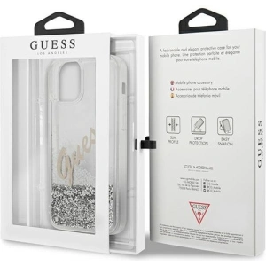 Hurtownia GSM - Etui Guess GUHCP12LGLVSSI Apple iPhone 12 Pro Max srebrny/silver hardcase Glitter Vintage Script - GUE877SLV - {ean13} - Hurt