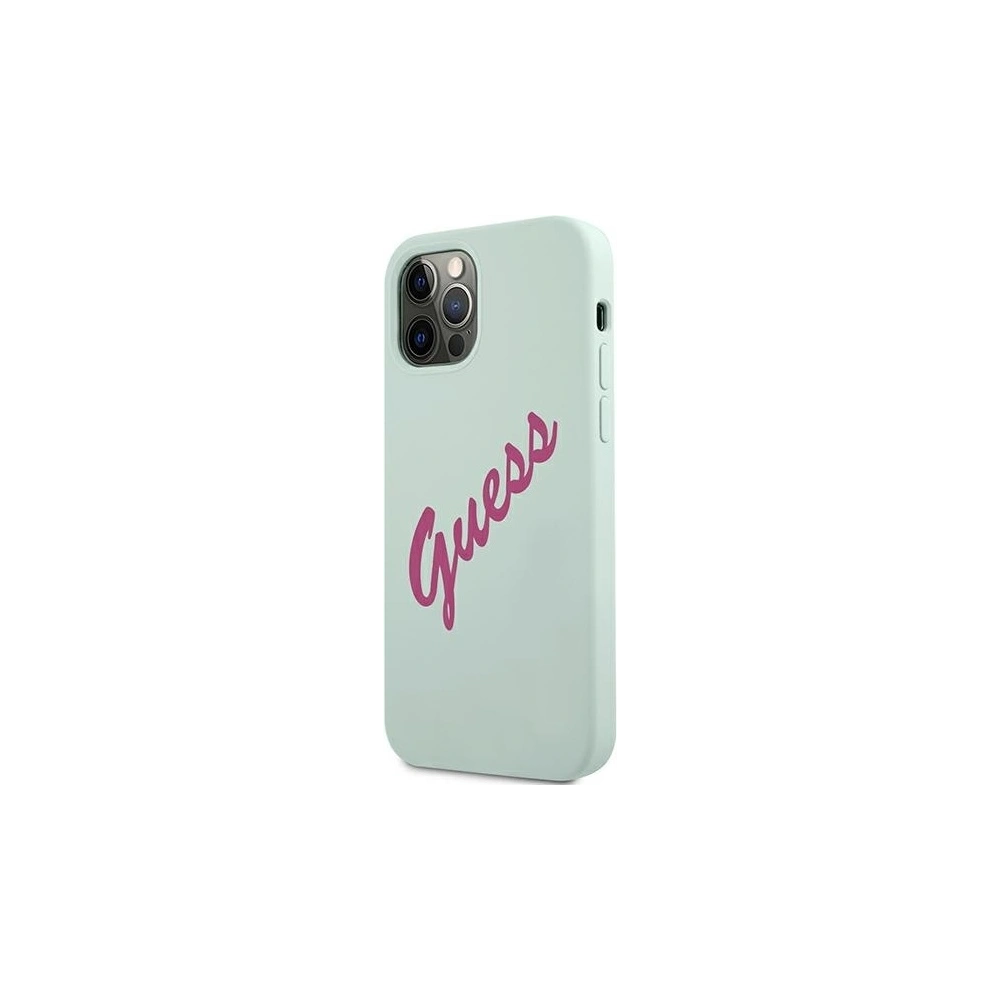 Hurtownia GSM - Etui Guess GUHCP12LLSVSBF Apple iPhone 12 Pro Max niebieski fuksja/blue fuschia hardcase Silicone Vintage - GUE878BLUFCS - {ean13} - Hurt