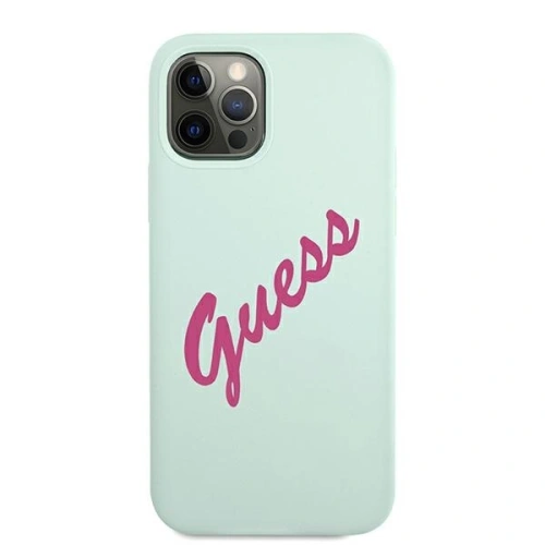 Etui Guess GUHCP12LLSVSBF Apple iPhone 12 Pro Max niebieski fuksja/blue fuschia hardcase Silicone Vintage