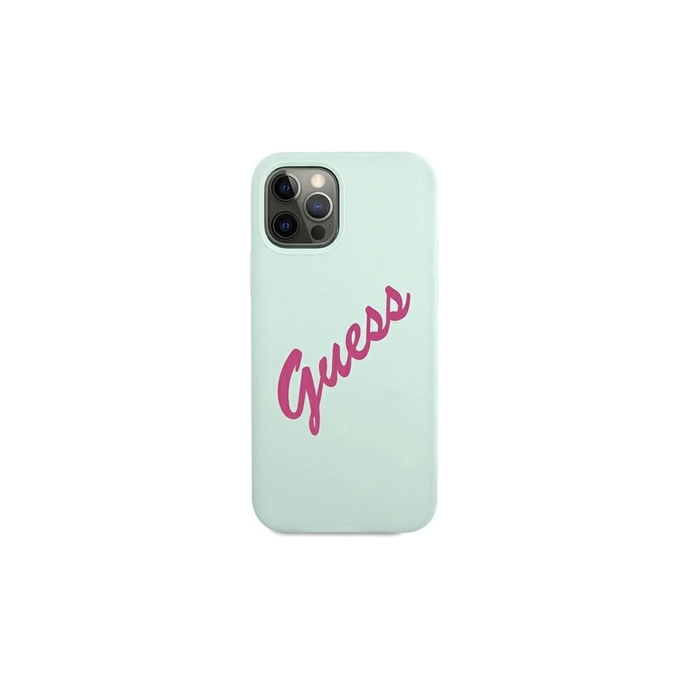 Hurtownia GSM - Etui Guess GUHCP12LLSVSBF Apple iPhone 12 Pro Max niebieski fuksja/blue fuschia hardcase Silicone Vintage - GUE878BLUFCS - {ean13} - Hurt