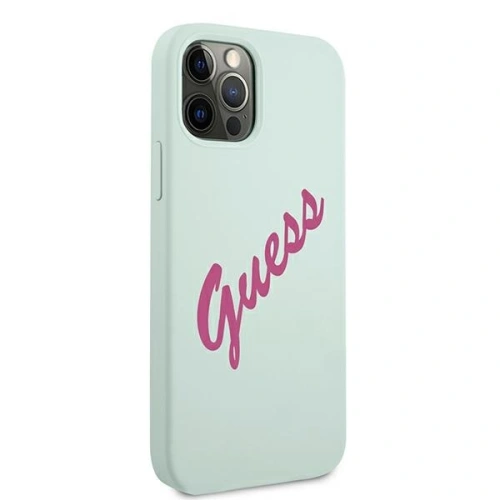 Etui Guess GUHCP12LLSVSBF Apple iPhone 12 Pro Max niebieski fuksja/blue fuschia hardcase Silicone Vintage