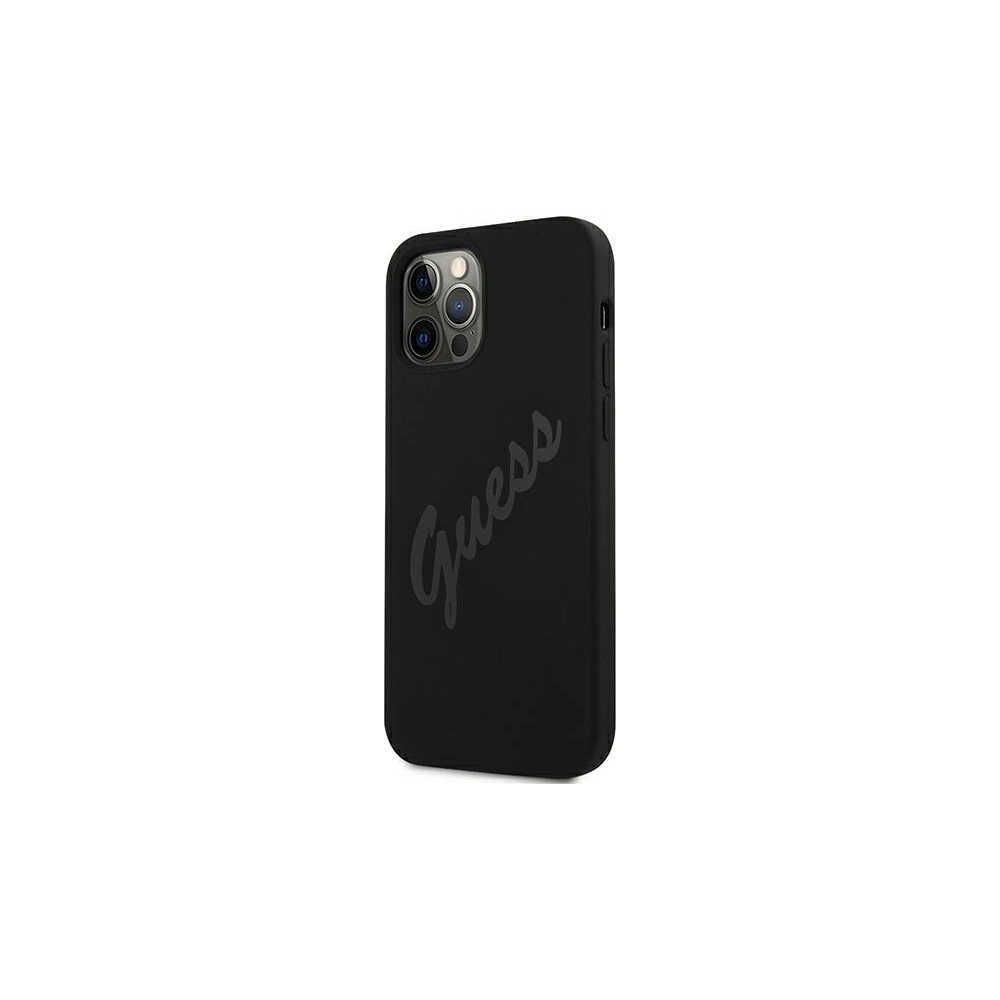 Hurtownia GSM - Etui Guess GUHCP12LLSVSBK Apple iPhone 12 Pro Max czarny/black hardcase Script Vintage - GUE879BLK - {ean13} - Hurt