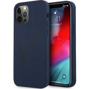 Hurtownia GSM - Etui Guess GUHCP12LLSVSBL Apple iPhone 12 Pro Max niebieski/blue hardcase Script Vintage - GUE880BLU - {ean13} - Hurt