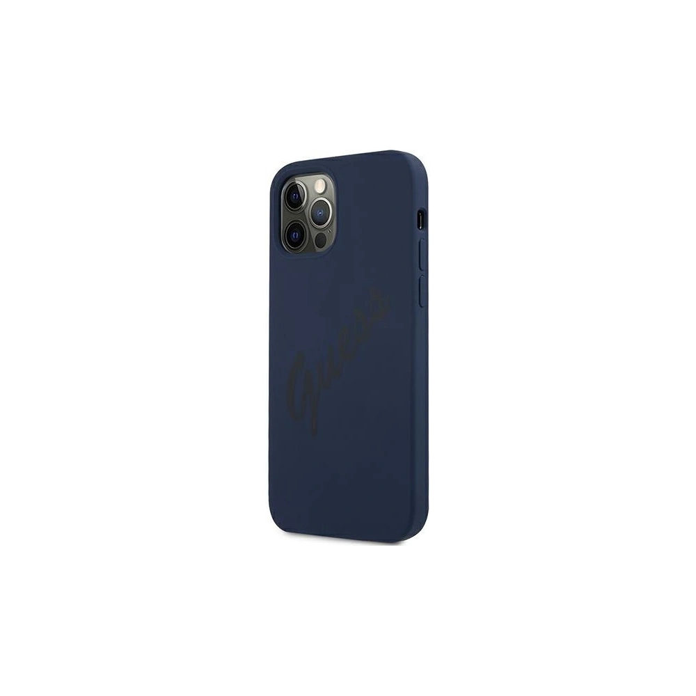 Hurtownia GSM - Etui Guess GUHCP12LLSVSBL Apple iPhone 12 Pro Max niebieski/blue hardcase Script Vintage - GUE880BLU - {ean13} - Hurt