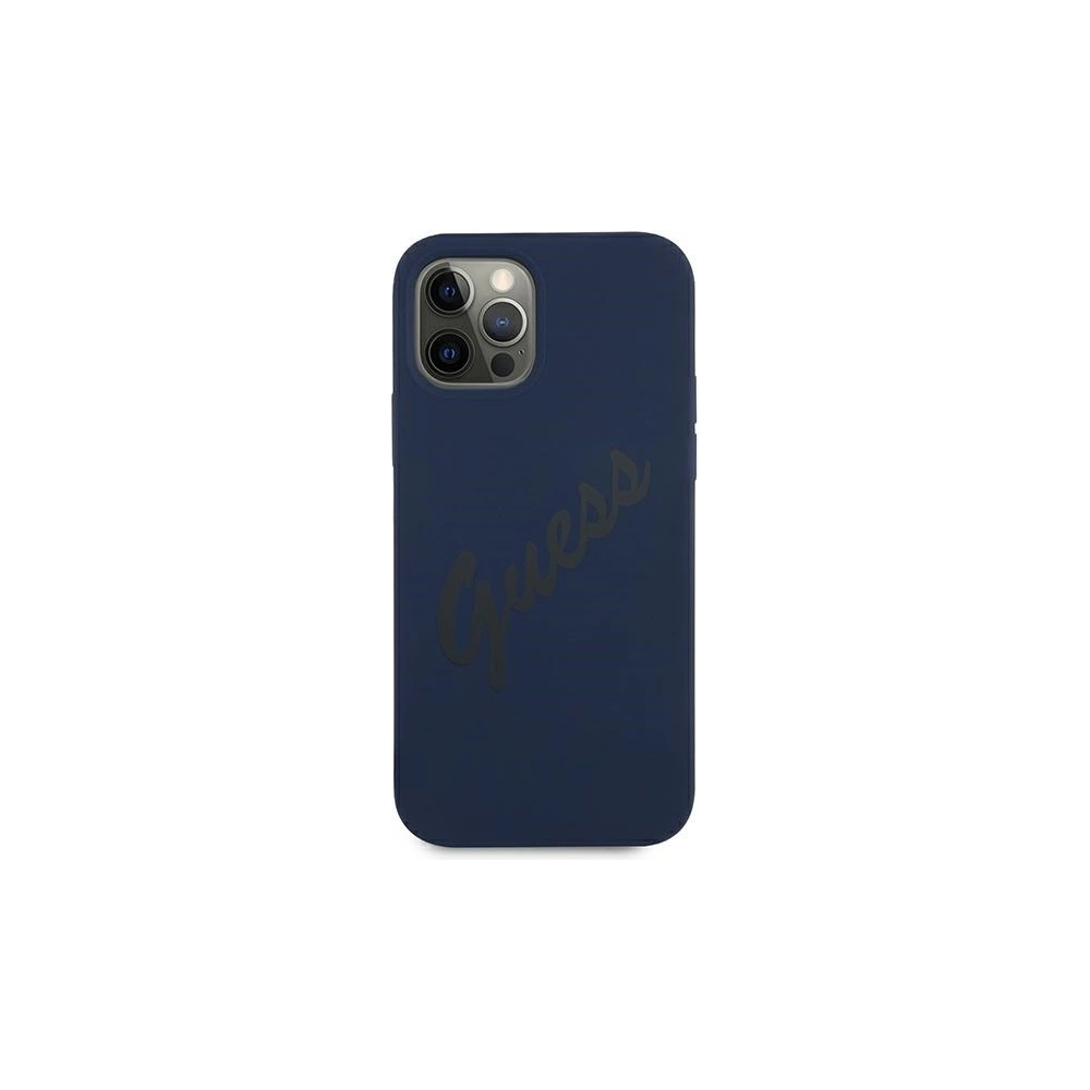 Hurtownia GSM - Etui Guess GUHCP12LLSVSBL Apple iPhone 12 Pro Max niebieski/blue hardcase Script Vintage - GUE880BLU - {ean13} - Hurt